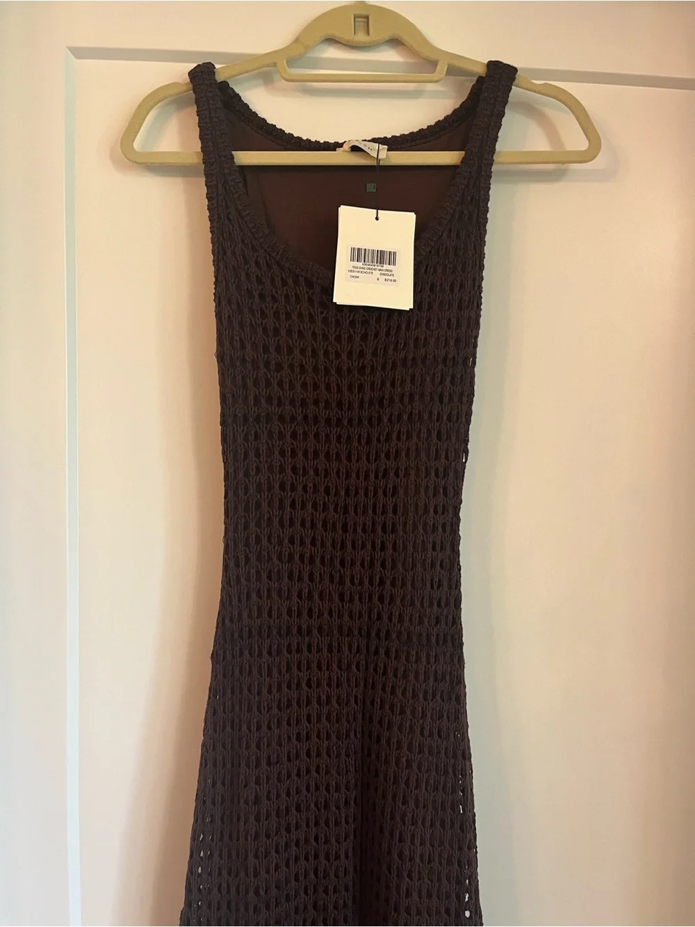 DISSH Tess Chocolate Crochet Midi Dress - Small - Picture 3 of 11